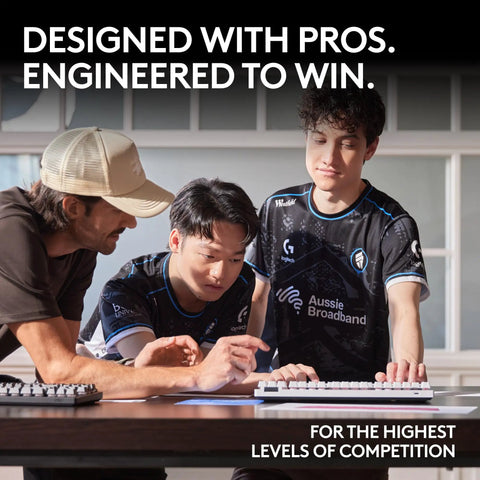 Top Shelf Tenkeyless Wireless Gaming Keyboard With Snappy Tactile Switches And Blazing Lightspeed Response For Crushing Every Ranked Match In Polished Black Frame, used by players in esports training session.