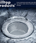 Two Pack Kitchen Sink Drain Strainers With 4.5 Inch Top And 3 Inch Basket, Large Stainless Steel Food Catcher under water