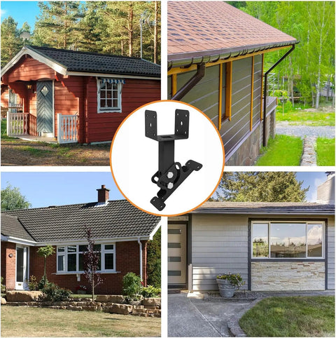 Adjustable Roof Riser Brackets For Pergola Beams And Gazebos Built Tough Heavy Duty Roof Mount Brackets 0 To 180 Degree Angles Rust Resistant Metal Black