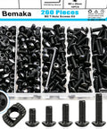 Straight Up Solid 260 Piece M5 T Slot Nuts And Bolts Assortment Kit For 2020 Series Aluminum Extrusion Rails 260 screws and nuts set.