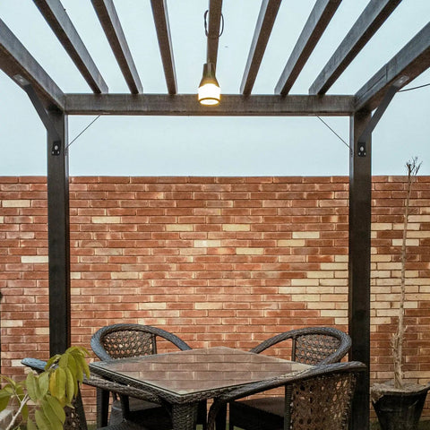 Pergola structure with Inside Mount Angle Brackets 4 Pack 45 Degree Corner Braces For Wood Posts And Beams Furniture Joints DIY Kit
