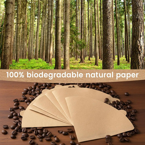 200 Count Cone Coffee Filters Size 02 Natural Unbleached Paper For Pour Over And Drip Coffee Makers on coffee beans