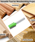 Pro Grade Bottom Cleaning Router Bit With One Quarter Inch Shank Carbide Tip For Spoilboard Surfacing Planing And Slab Flattening