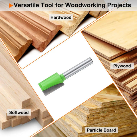 Pro Grade Bottom Cleaning Router Bit With One Quarter Inch Shank Carbide Tip For Spoilboard Surfacing Planing And Slab Flattening