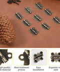 12 Pcs Small Butterfly Hinges Antique Bronze Mini Metal Hinges 20 x 17mm for DIY Wooden Jewelry Boxes Crafts with 48 Screws