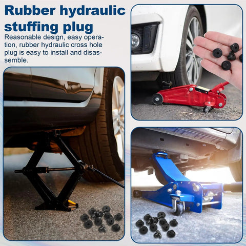 12 Piece Flat Head Rubber Hydraulic Jack Oil Plug Set For 5/16 Inch Holes Universal Floor Jack Filler Bung Replacement Parts Leakproof Rubber Plugs For Oil Reservoir Filler Hole Reusable And Durable DIY Friendly