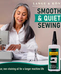 Crystal Clear 3.4 Oz Sewing Machine Oil Set With 1 Inch And 1.5 Inch Precision Applicators And Five Deep Cleaning Brushes For Quiet, Smooth, Gummed Free Operation Of Your Sewing Machine. Bottle with sewing machine and brushes