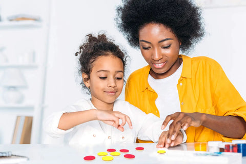 Child learning with Hands On Two Color Counters For Kids Math Red And Yellow Chips Classroom Manipulatives For Elementary Students