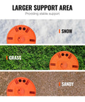 Trailer Jack Block 2000 Lbs Capacity Per Block For No Sweat RV Leveling on different surfaces: snow, grass, and sand