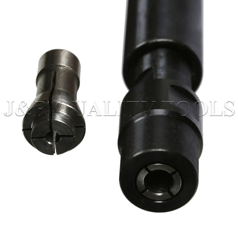 Professional 5 Inch Pneumatic Die Grinder Kicking Out 25000 Rpm For Heavy Duty Grinding And Smooth Polish Tasks collets view showing 1/8 and 1/4 sizes.