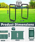 Dimensions of 2 In 1 Garden Kneeler And Seat Foldable Bench With Ten Point Two Three Inch Wide Kneeling Pad and Dual Tool Pouches