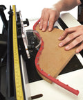 Total Game Changer Mini Flexible Curve Guide For Router Jobs, 39 Inch Extended Reach By 5/16 Inch Thin Profile used with router on MDF.