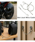 Vinyl Coated Stainless Steel Cable Lanyards With Double Loop Ends Six Inch Length Three Millimeter Wire Diameter Twenty Pack Ultra Durable Heavy Duty Safety Tethers For Tools And Outdoor Gear used with bike, camera bag, and door lock.