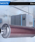 Exhaust Silencer For Air Compressors, Dryers, And Vacuum Pumps With 2 Inch NPT Male Interface in industrial setting