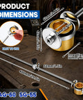 Pro Grade Plasma Cutter Circle Cutting Guide Kit For AG 60 SG 55 Adjustable Compass with size dimensions on metal surface