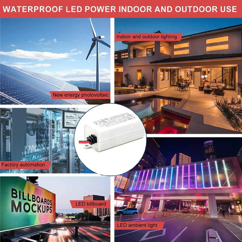 Workhorse 8 Watt Ac Dc Power Supply And Led Driver With 12 Volt Constant Voltage Transformer For Lighting And Automation Gear IP42 power supply in outdoor setting.