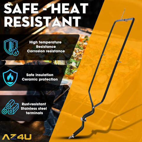 Range Oven Bake Element Replacement For Whirlpool Maytag KitchenAid JennAir featuring safe heat resistance in black steel