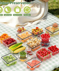 Image of Huge 62 Piece Airtight Food Storage Set With Lids Including 31 Lids And 31 Containers 85 Oz Leakproof Meal Prep Containers.