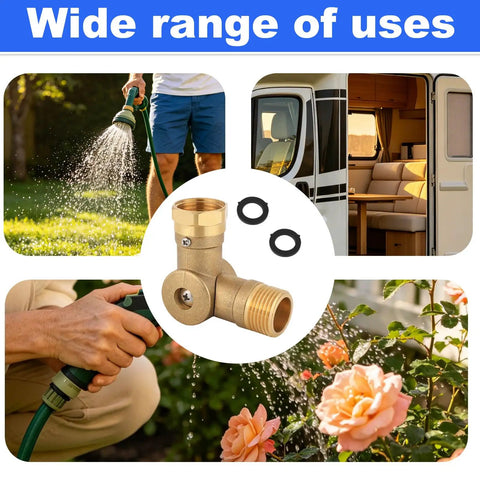 Effortless Flow Brass Hose Connector With 180 Degree And 360 Degree Swivel No Tangling Three Quarters Inch Water Hose Adapter LeakProof Spigot Fitting With Washers For Garden RV And Outdoor Irrigation, brass hose adapter with washers