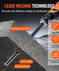 Close-up of diamond core drill bit demonstrating laser welding technology and sharp teeth for concrete drilling