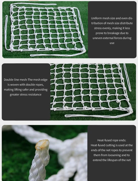 Elastic Cargo Net Built Tough For Industrial Lifting And Rigging 300x300 Cm With 3 Ton Capacity And 20 Cm Grid