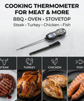 Digital Meat Thermometer With Backlight Instant Read In Seconds Waterproof for Cooking BBQ Grillin Steaks Poultry Turkey Bread