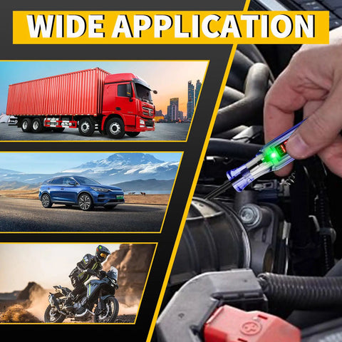 Pro Grade DC Voltage Tester Pen With LED Display 3 To 120V Range Auto Bidirectional Testing Handy Car Battery Polarity And Continuity Check Fuse Diagnostic Tool For Auto Electricals used on truck, car, and motorcycle wiring
