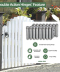 Image showing a Four Pack Double Action Spring Hinges For Self Closing Doors 3 Inch Stainless Steel 201 Includes Pins And Screws.
