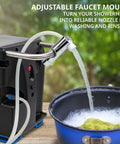 Portable Propane Water Heater And Shower Pump With Built In Battery Compact Outdoor Cleaning System With LCD Display
