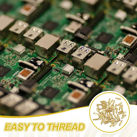 M2 Brass Hex Spacer Standoff Set 7mm And 3mm Male Female Gold 50 Pcs for FPV Drone Quadcopter PCB Motherboard Circuit Board