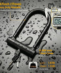 Beefy Heavy Duty 17mm U Lock With 4ft Chain And Mount Bracket For Bikes Electric Bikes Scooters Mopeds And Trikes Includes 3 Keys Anti Theft Security And Easy To Share With Family And Friends, 17mm U-lock with chain and keys