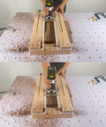 Router Sled Flattening Jig For Wood Slabs And Epoxy Tables, Adjustable Planing Sled Kit in use on wood slab