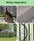 Black Plastic Wire Mesh Roll 15.7In By 10Ft Chicken Wire Fence used as balcony guard, garden barrier, and for pets