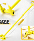 48 Inch Pallet Buster Heavy Duty Pry Bar With 110 Degree Deck Board Removal Tool Built From Carbon Steel To Tear Through Decks Pallets And Standing Hardwood Demolition And Save Your Back And Knees On Tough Jobs. 48 in yellow steel pry bar with 110° fork head for pallet removal