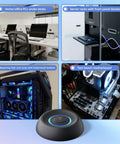 External Desktop PC Power Button With 118-Inch Cable And LED Indicator used in various setups like offices and test benches.