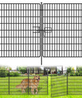 No Dig Fence With Gate, 15 Panels, 32 Inch High By 36 Feet Long Rustproof Metal Garden Edging Border For Outdoor Yard And Patio