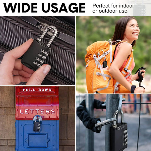 Wide usage of 40 Pack Four Digit Combination Padlocks For Luggage And Lockers, Waterproof Outdoor Resettable Locks in various settings