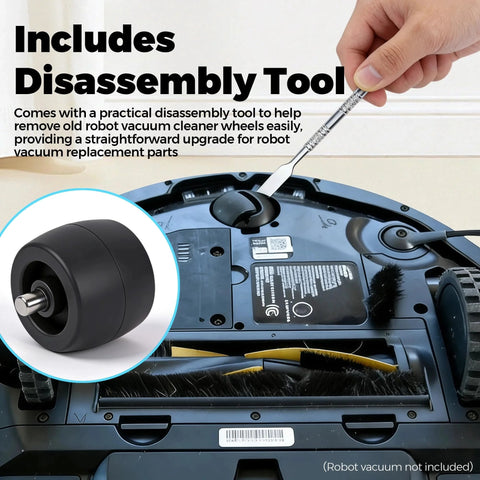 Disassembly tool with 2 Pack Front Caster Wheel Compatible With AV RV UR QR Series Models Including R101AE RV1001AE UR1100SRUS AV1002AE AV1010AE RV100AE And More With Disassembly Tool For Easy Replacement