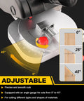 Mini Miter Cut Off Chop Saw For Metal And Wood Crafts, 0 To 45 Degree Miter, 6000 RPM, adjustable gauge for precise cuts