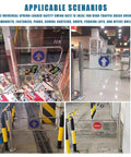 Hella Sturdy Stainless Steel Self Closing Swing Gate For Storefronts With Slick Auto Spring Feature and Reliable One Way Pedestrian Entry in busy retail spaces.