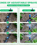 Raised Bed Drip Irrigation Kit For Flower Beds Up To 4x8 Feet DIY Garden Grid Watering System With Adjustable Drippers 8 Hole Vortex Options