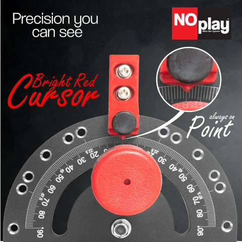 Precision Miter Gauge With Aluminum Fence And 45 Degree Ends For Maximum Stock Support And Repetitive Cut Flip Stop, Adjustable Head With 13 Positive Stop Holes For Fast Pro Grade Woodworking