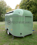 Ready To Rock 10ft Mobile Food Trailer Built On Galvanized Steel Frame With Sleek Mirror Exterior Perfect For Coffee Kiosks Snack Shacks Or Pop Up Catering Got Your Back Every Day, green exterior view.