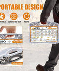 Person carrying a 312 Piece Hex Bolts And Nuts Kit In 304 Stainless Steel with Flat And Spring Washers, portable tool box