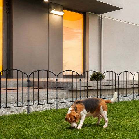 Arched Decorative Garden Fence Panels 10 Pack, 10ft Long By 24in High, Rustproof Metal Wire Border For Dogs And Pets, Yard Must Have Landscape Edging