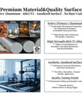 Display highlighting uses of 6063-T5 Native Aluminum and anodized finish for 10 Pieces 48 Inch 1220mm 2020 V Slot Aluminum Extrusion Profiles