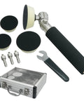 Ergonomic Handheld Bowl Sander Kit For Wood Turning Works Magic On Convex And Concave Surfaces With Easy Angle Swaps and grit papers.