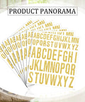 8 Sheet Glitter Letter Stickers Set With Gold Vinyl Alphabet Self Adhesive Letters for posters and decor.