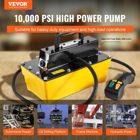 Kick Butt 10000 PSI Air Hydraulic Pump With 0 61 Gallon Reservoir And Remote Control Actuator Pro Level Pneumatic Kit For Auto Frame Machines And Hydraulic Press Garage Gear Setup