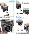 Installation guide for Output Shaft For NMRV040 Worm Gear Box With Gaskets S Ring Corner Pin For Nema 34 Stepper Motor RV040 18mm